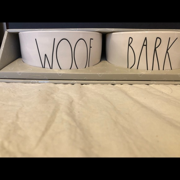 Rae Dunn Woof and Bark Bowl Set - Picture 2 of 4